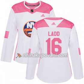 New York Islanders Dresy Andrew Ladd 16 Bílá 2017-2018 Adidas Růžová Fashion Authentic - Dámské